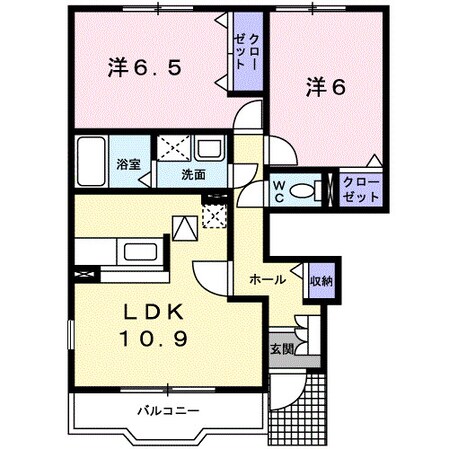 メゾンデソレイユⅡの物件間取画像